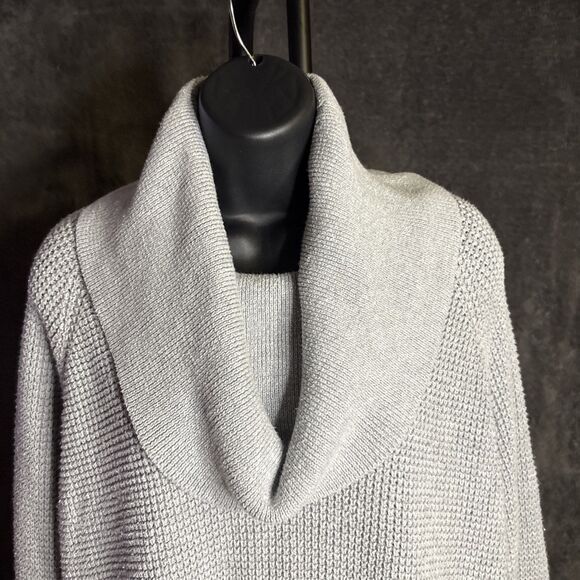 Michael Kors Cowl Neck Waffle Knit Pullover Sweater Long Sleeves Ivory Sz M - Picture 11 of 16